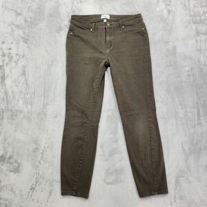 Lakeview Denim Jeans Womens 30 Green Moss Mid Rise Skinny Slim Stretch Denim